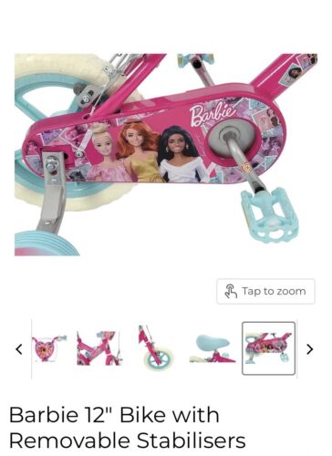 Barbie Girls Bicycle 12" Wheel Bike Stabilisers Adjustable Outdoor