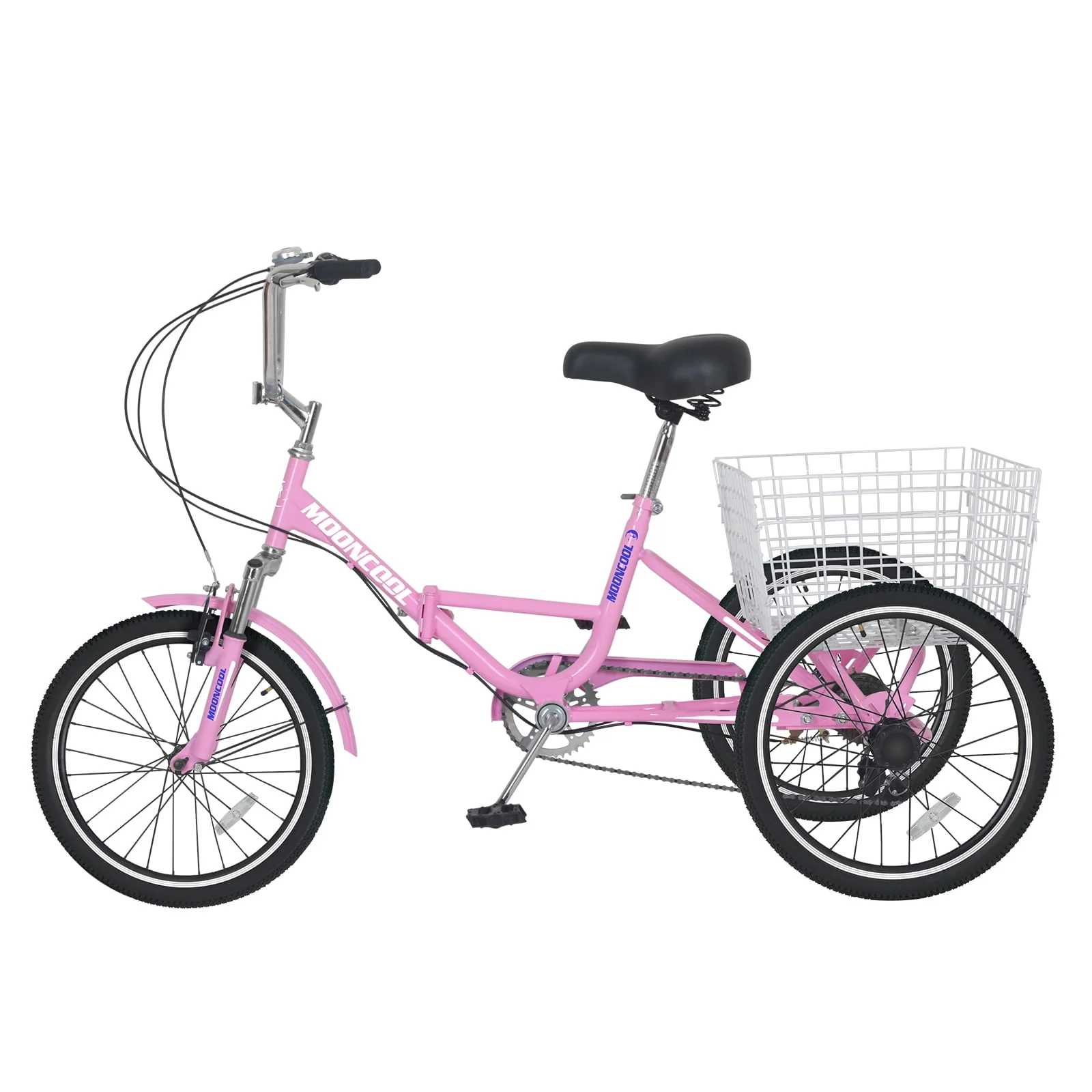 Docred Folding Tricycle for Adults, 24 Inch 7-Speed Trike, 3 Wheels Foldable Bicycle for Adults