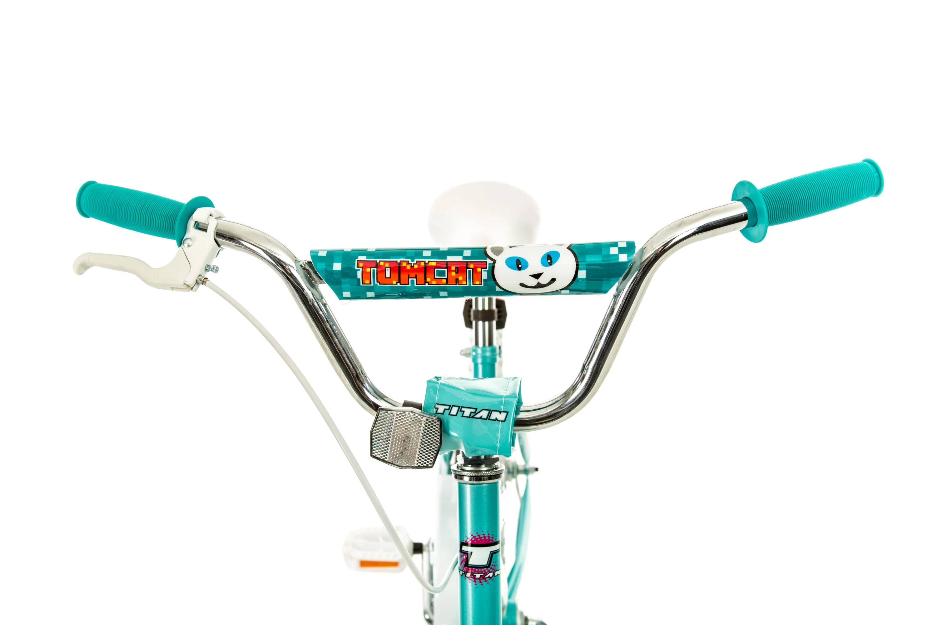 Titan #20141-91 Tomcat Girls BMX Bike with Pads, Teal Blue, 20-Inch Wheel