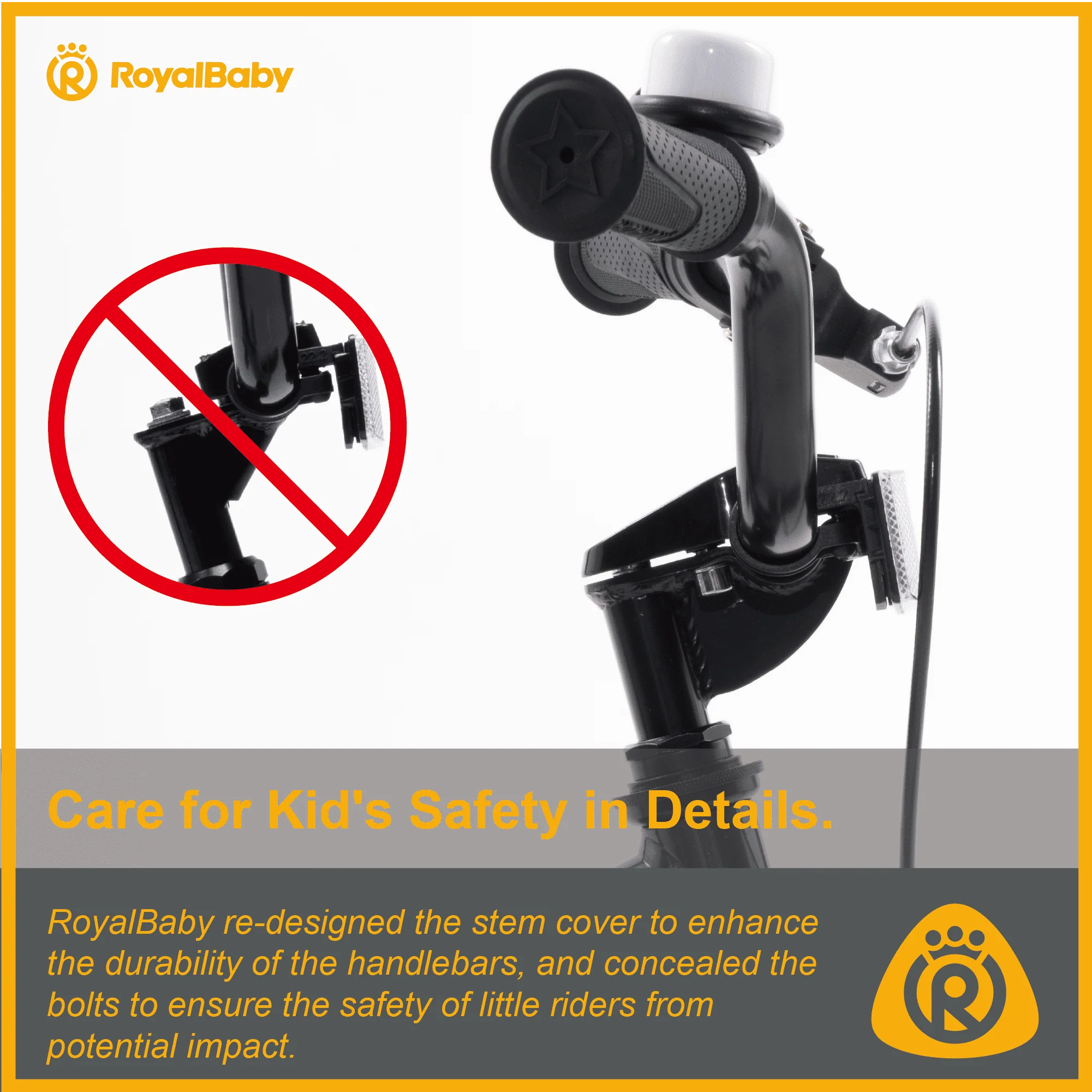 Royalbaby Boys Girls Kids Bike 14 In BMX Freestyle Black 2 Hand Brakes Bicycles with Training Wheels Child Bicycle