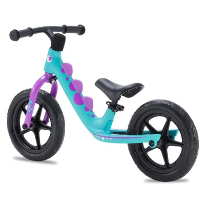 RoyalBaby Dinosaur 12 Inch Lightweight Magnesium Alloy Frame Toddler Kids Balance Bicycle with Adjustable Seat for Boys and Girls Ages 3 to 5