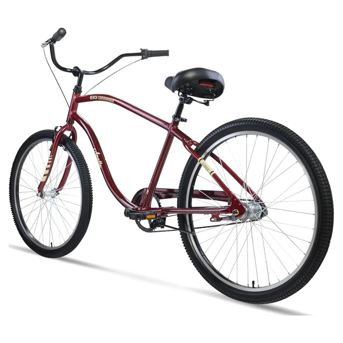 Apollo Beach Commander 26 inch, 7 Speed Cruiser Bike, Deep Red