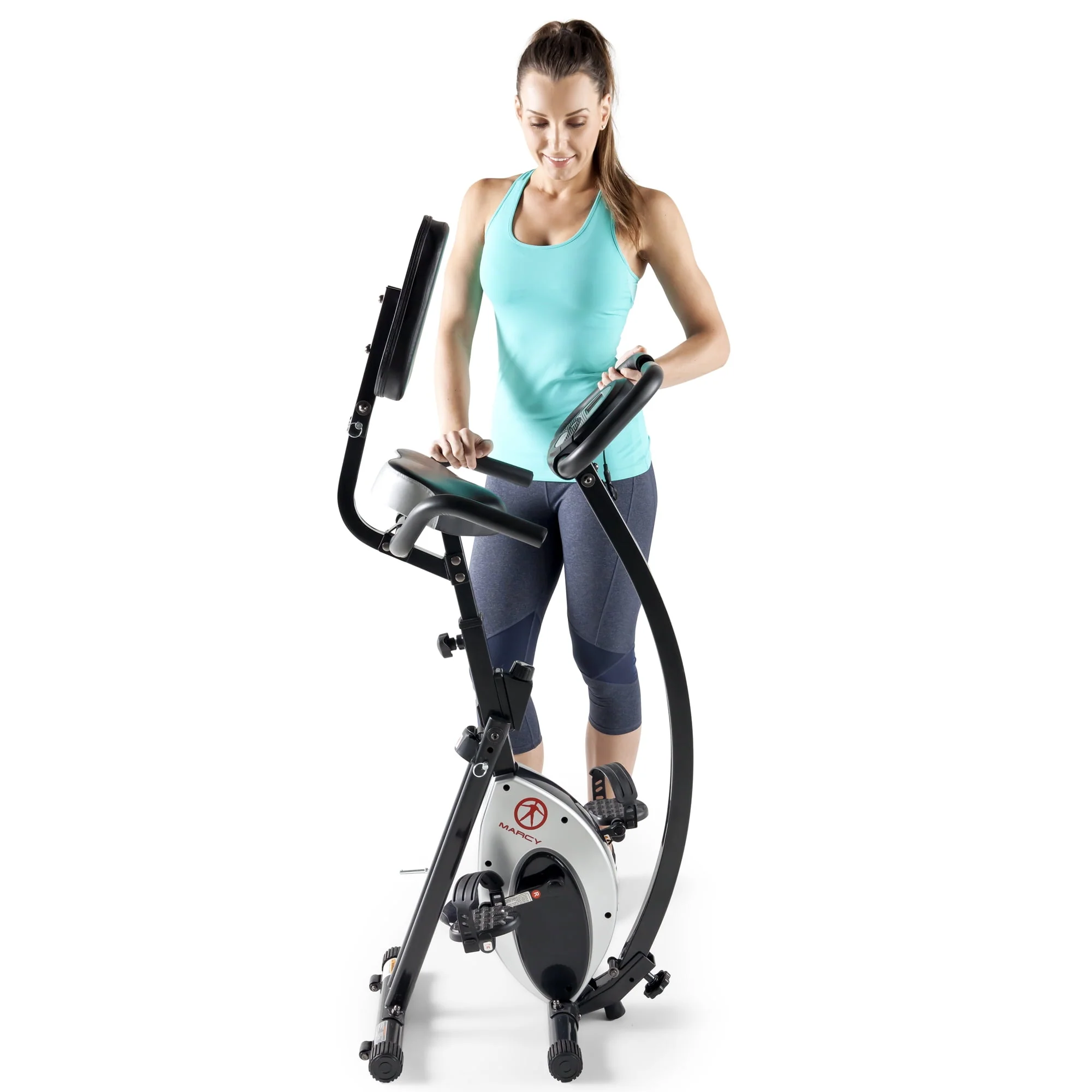 Marcy Foldable Exercise Bike With High Back Seat NS-653