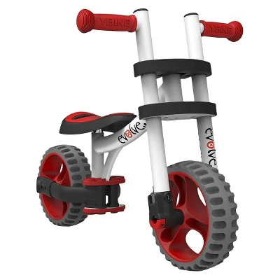 YBike Evolve 14" 3-in-1 Tricycle - Red/White