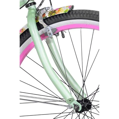 Kent Margaritaville 26" Cruiser Bike   - Light Mint Green/Pink