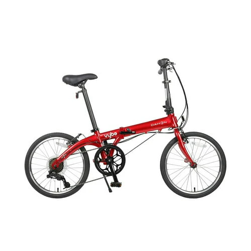 Dahon VYBE D7 Folding Bike (Red) with Dahon Foldable Carry Bag