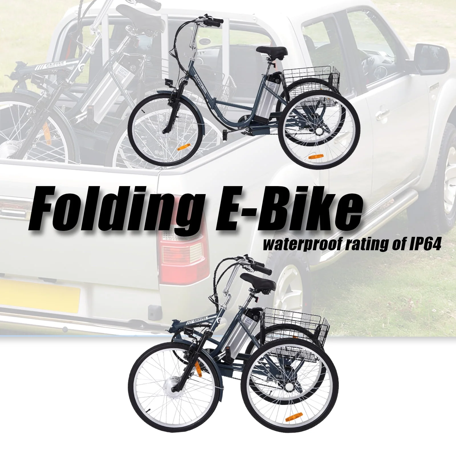 Patikuin Electric Tricycle for Adults, 26