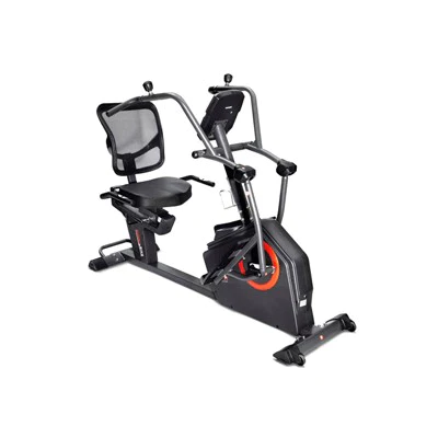 Sunny Health & Fitness Smart Recumbent Cross Trainer Elliptical Exercise Bike