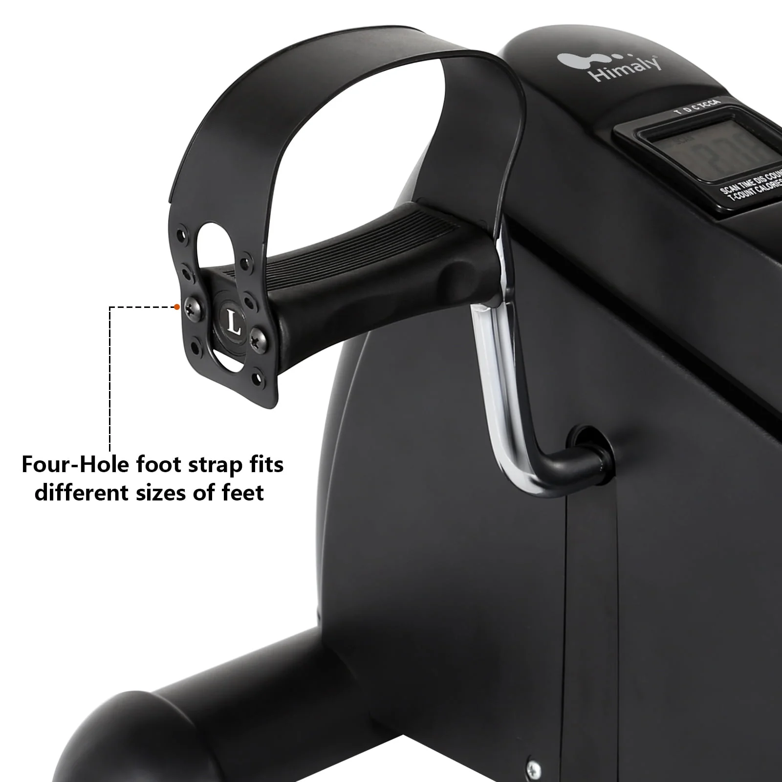 Himaly Mini Exercise Bike, Under Desk Bike Pedal Exerciser with LCD Screen Displays, 240 lbs Black Exercise Peddler