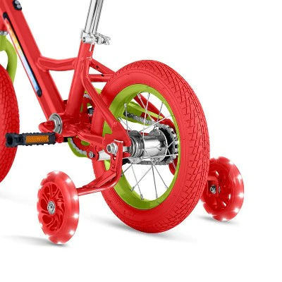 Jetson Light Rider 12" Kids' Light Up Bike - Red/Lime