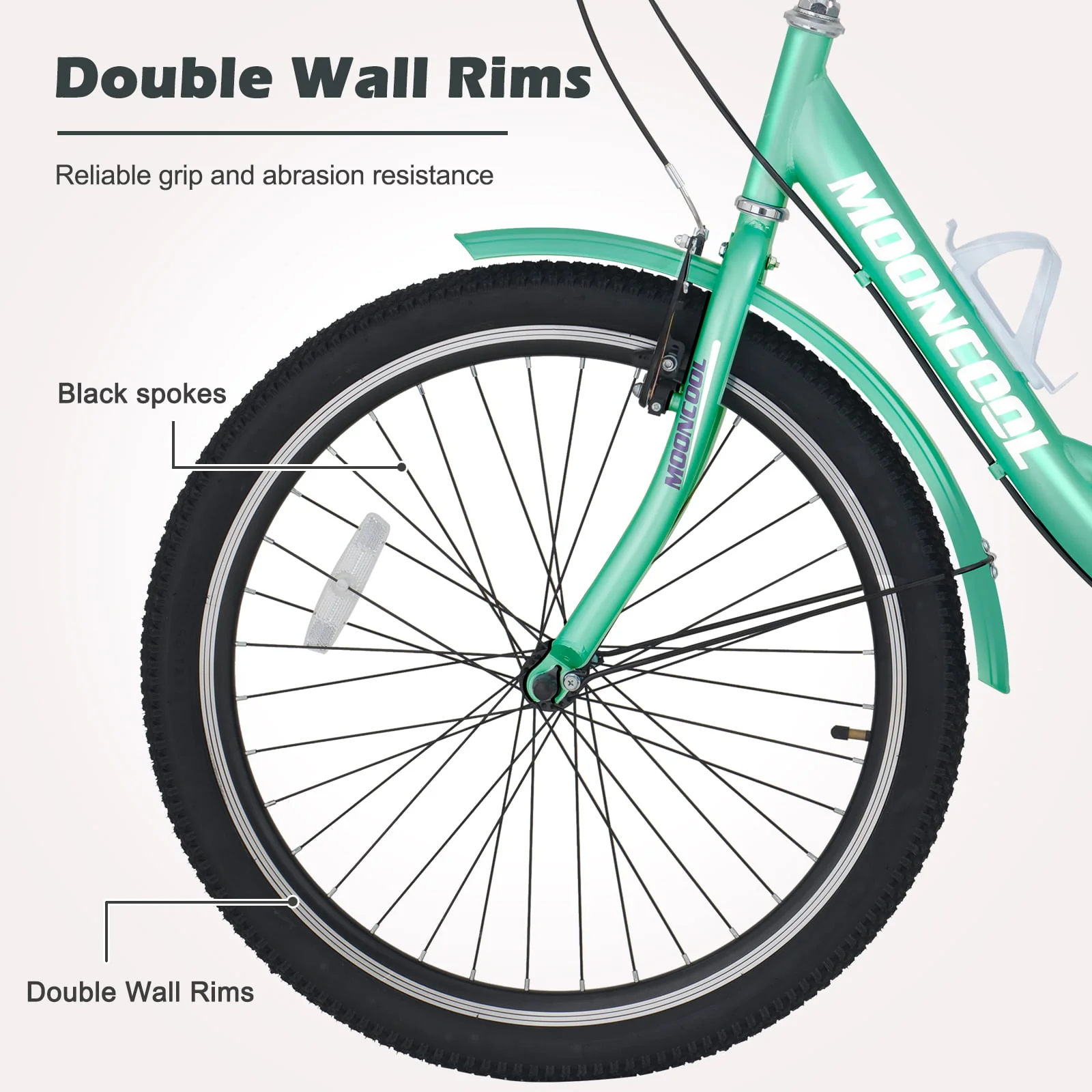 Adult Tricycles Single Speed, Adult Trikes 24 inch 3 Wheel Bikes, Three-Wheeled Bicycles Cruise Trike with Shopping Basket for Seniors, Women, Men