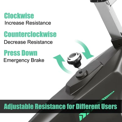 Costway Stationary Exercise Bike Cycling Bike W/33Lbs Flywheel Home Fitness Gym Cardio