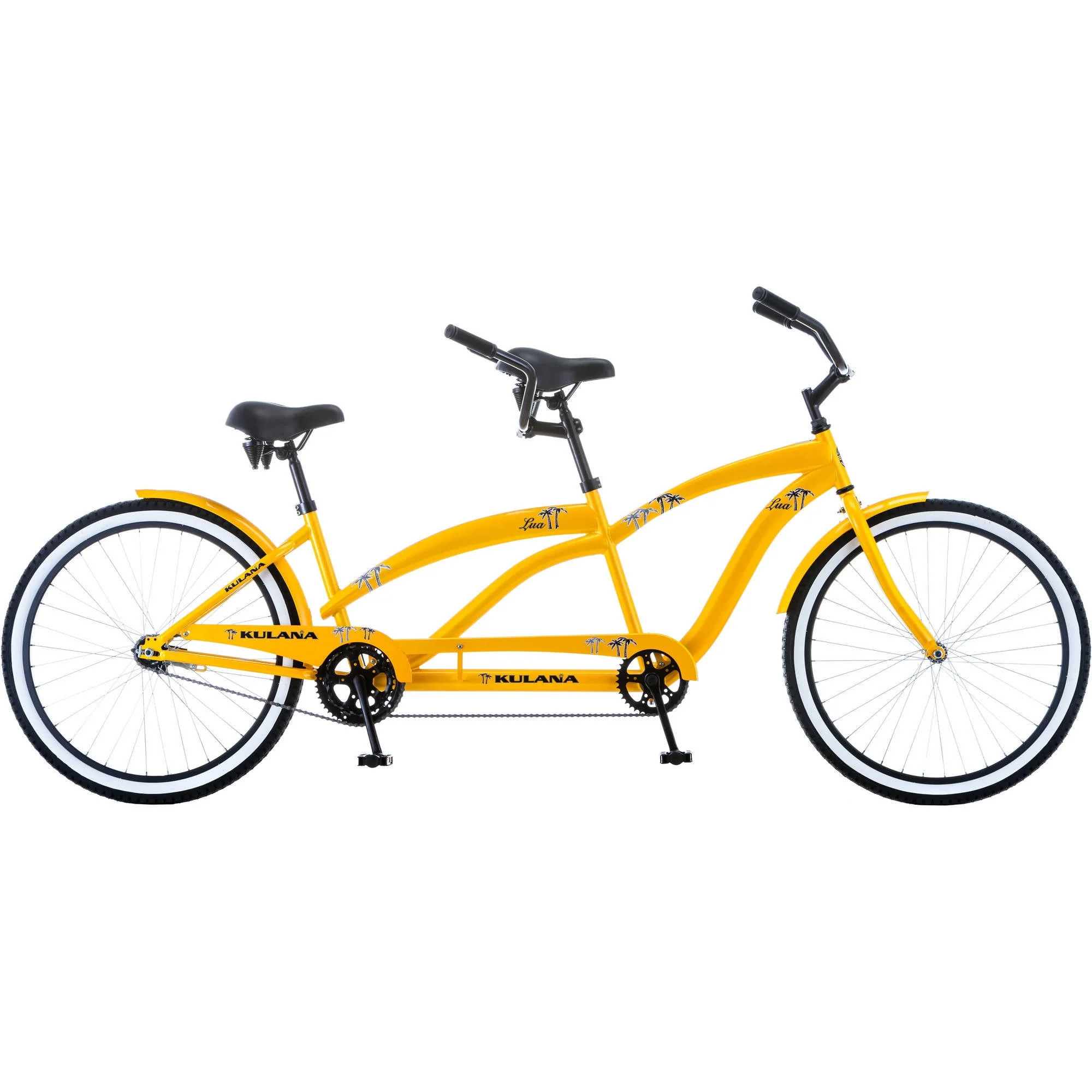 Kulana Lua Tandem Bike, 26-inch wheels, single speed, yellow / black