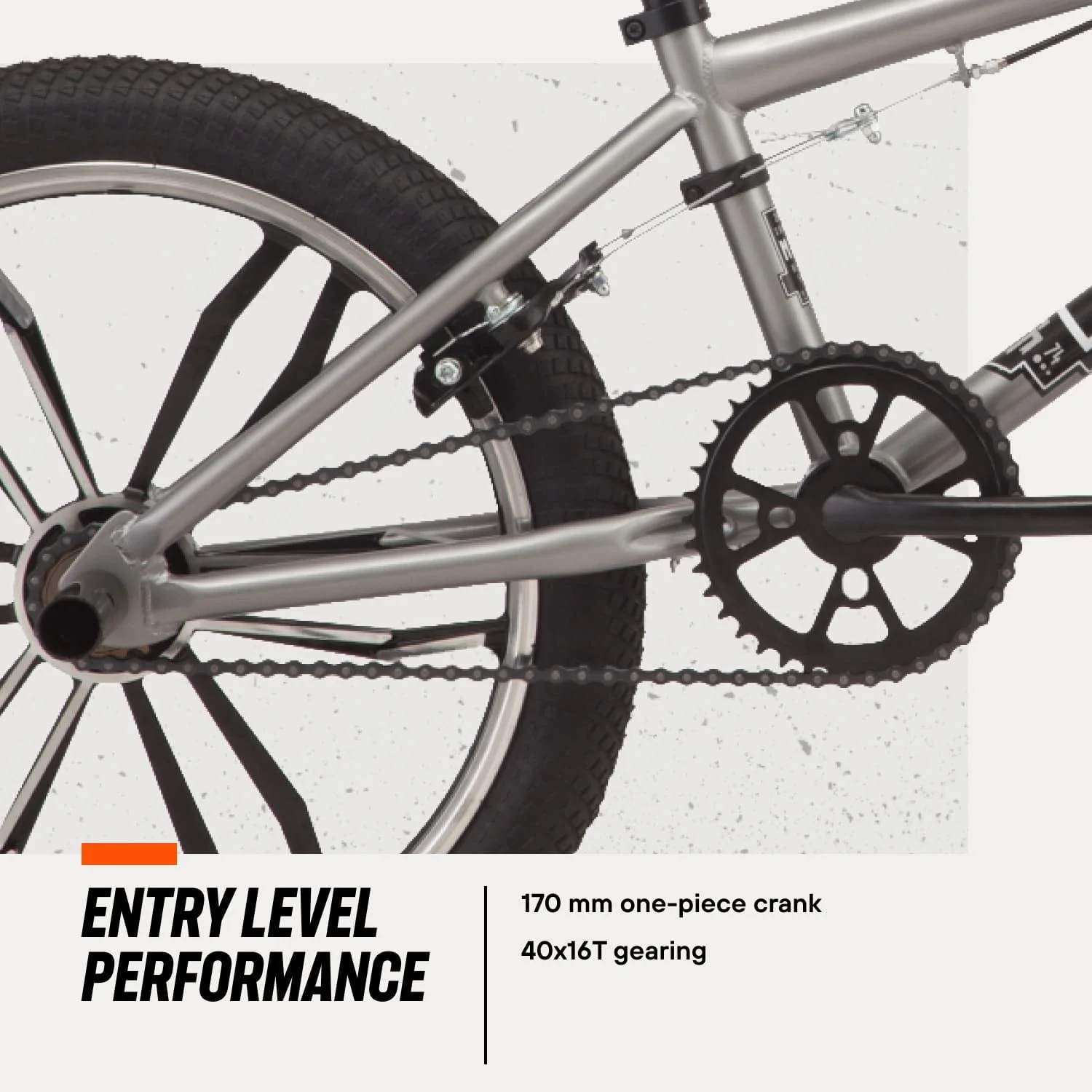 Mongoose Legion Mag Freestyle Sidewalk BMX Bike for Kids, Children and Beginner-Level to Advanced Riders, 20 In. Wheels, Hi-Ten Steel Frame, Micro Drive 25 x 9T BMX Gearing, Silver