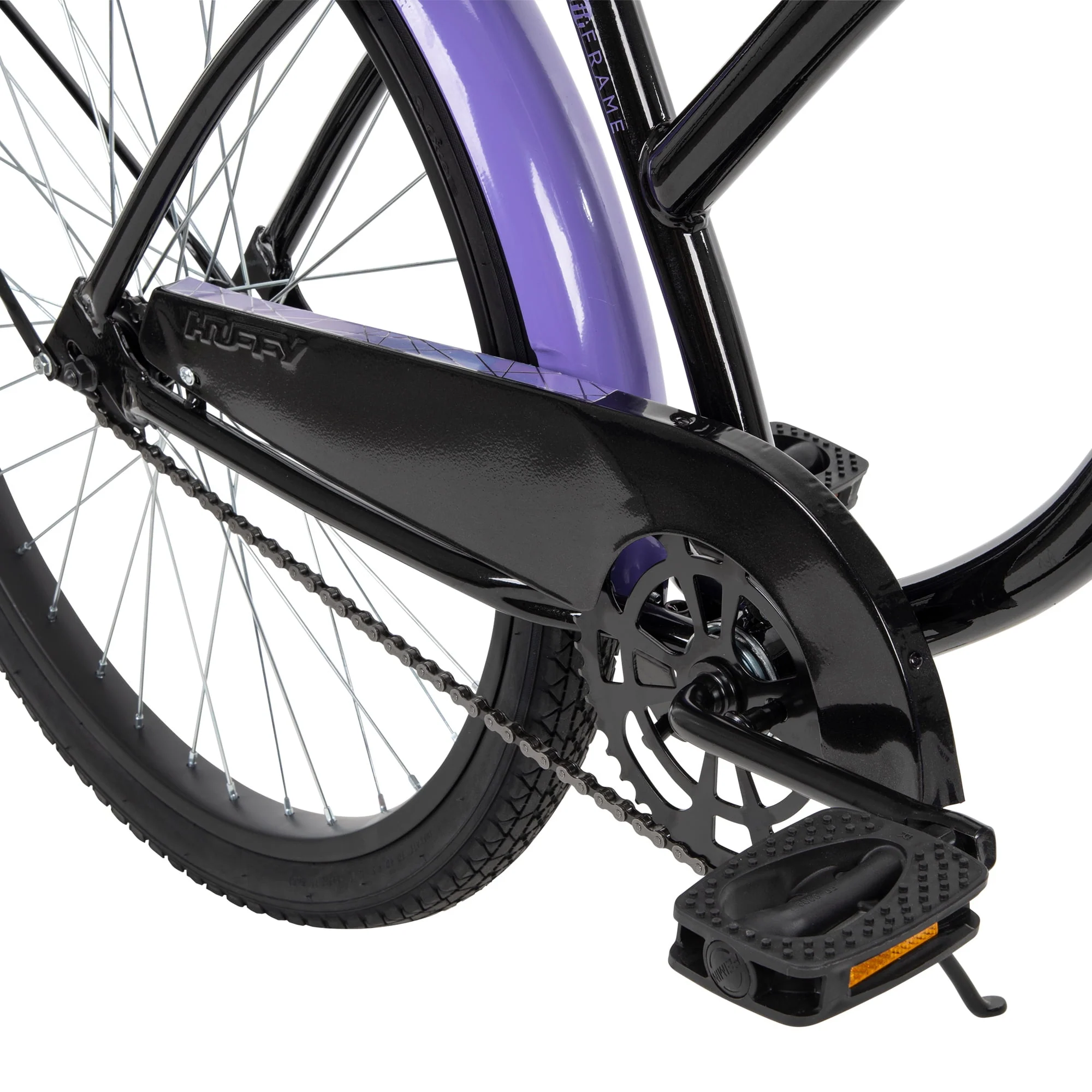 Carlisle 26-In. Cruiser Bicycle for Women, Black and Purple