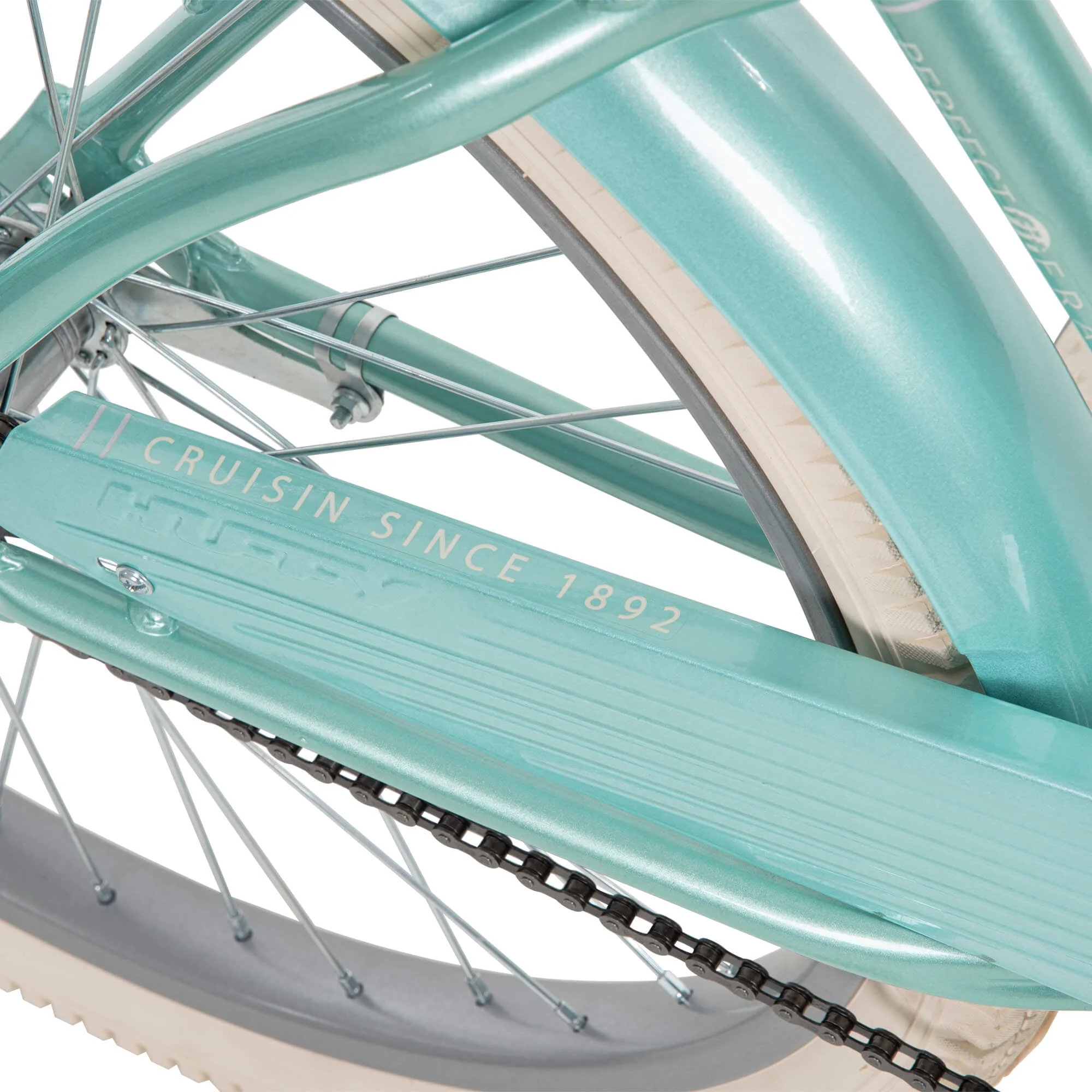 26 In. Nel Lusso Women's Classic Beach Cruiser Bike, Mint Green