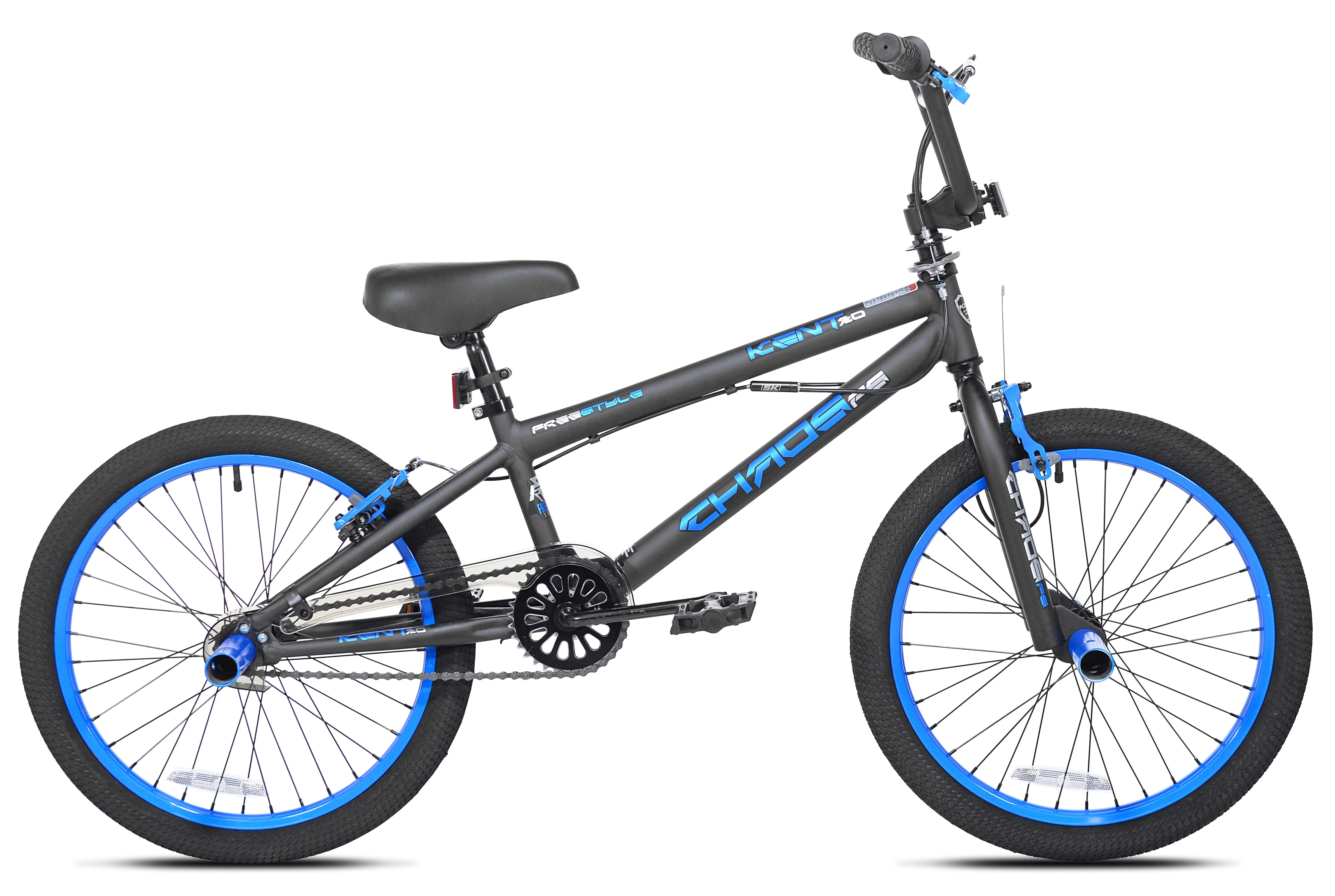 Kent Bicycle 20 in. Chaos Boy's Child Bicycle, Matte Black and Blue