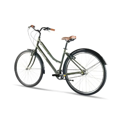 HEAD Groove 700c Belt Drive City Bike, Small, Moss Green