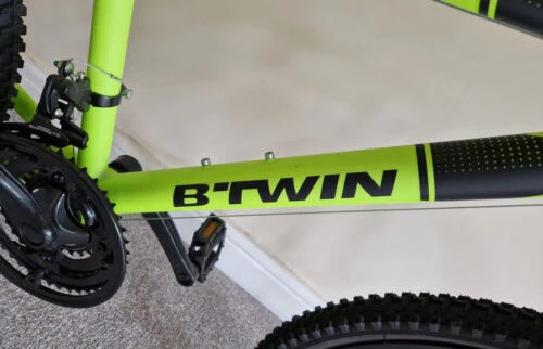 24 INCH KIDS MOUNTAIN BIKE ROCKRIDER ST 500 9-12 YEARS OLD - NEON YELLOW