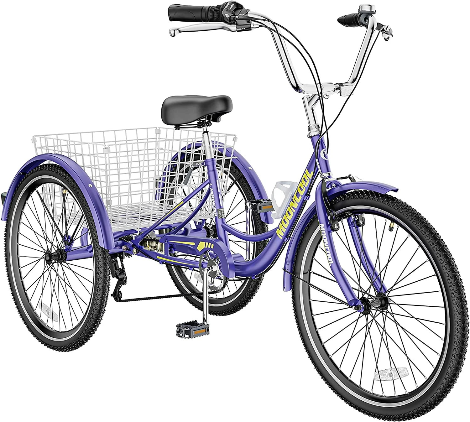 ABORON 20/24/26 inch Adult Tricycle,3 Wheel Bike Adults,Three Wheels Cruiser Bike 3 Wheels,1/7 Speed,Cargo Basket,Multiple Colors