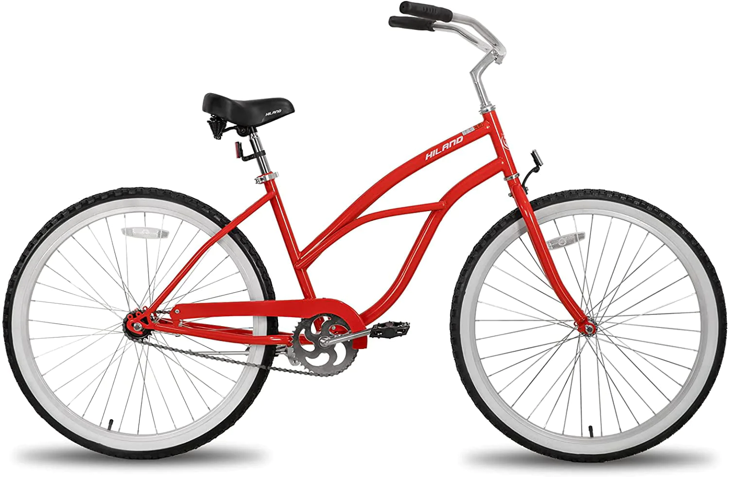 Hiland 26 inch Women's Men’s Beach Cruiser Bike Bicycle Red Black Blue