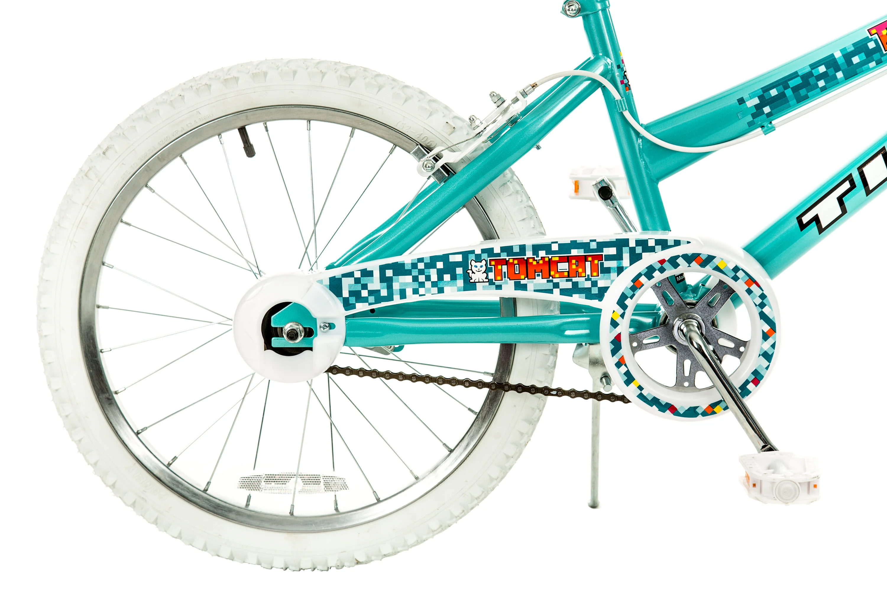 Titan #20141-91 Tomcat Girls BMX Bike with Pads, Teal Blue, 20-Inch Wheel