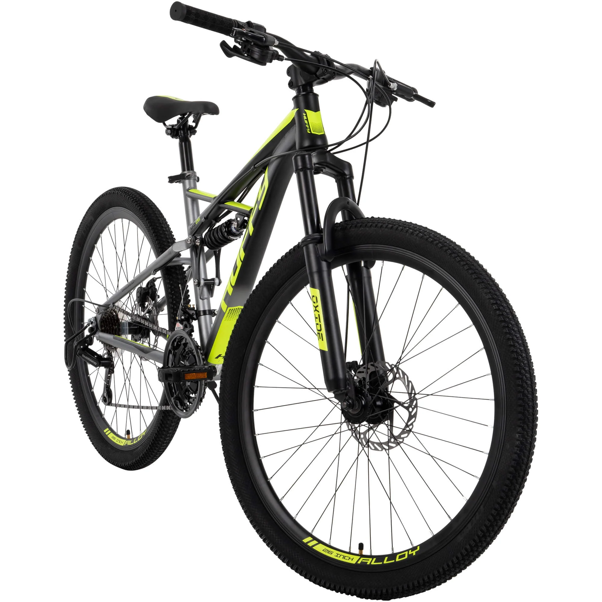 26 In. Oxide Men's Mountain Bike - Dual Suspension, Black