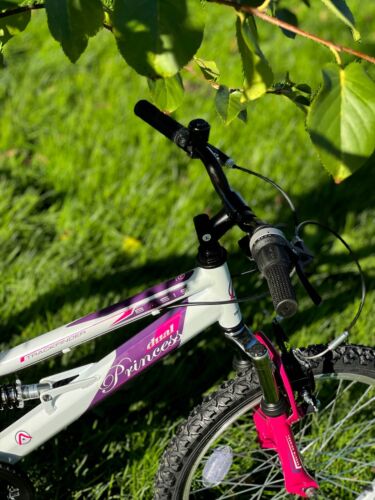 Basis Princess 20" Girls Bicycle Kids Mountain Bike Dual Suspension MTB White