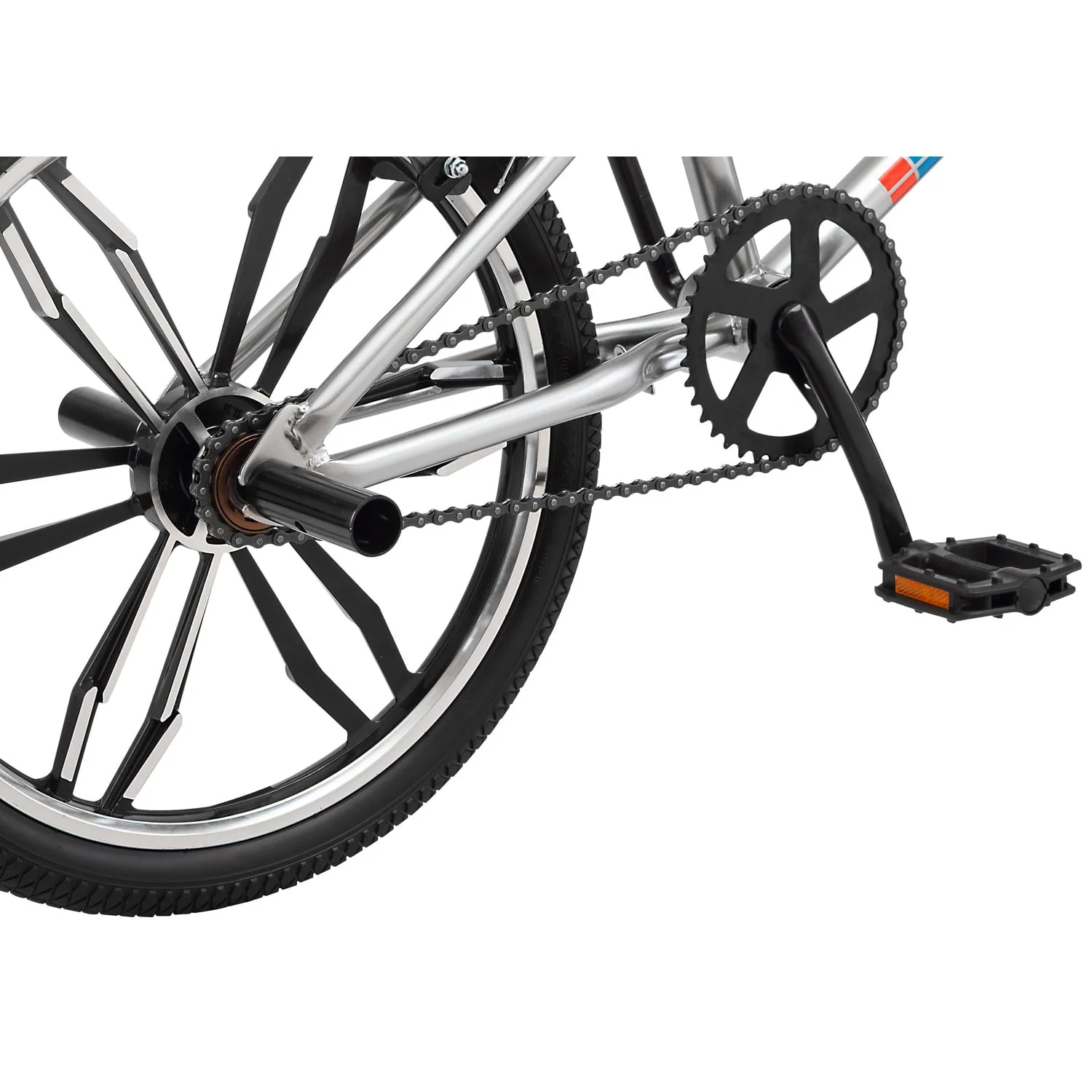 Mongoose Mongoose Grid Mag BMX Freestyle Bike, 20-Inch Wheels, Single Speed, Silver