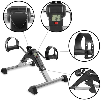 Node Fitness Foldable Under Desk Exercise Bike Portable Arm and Leg Pedal Exerciser