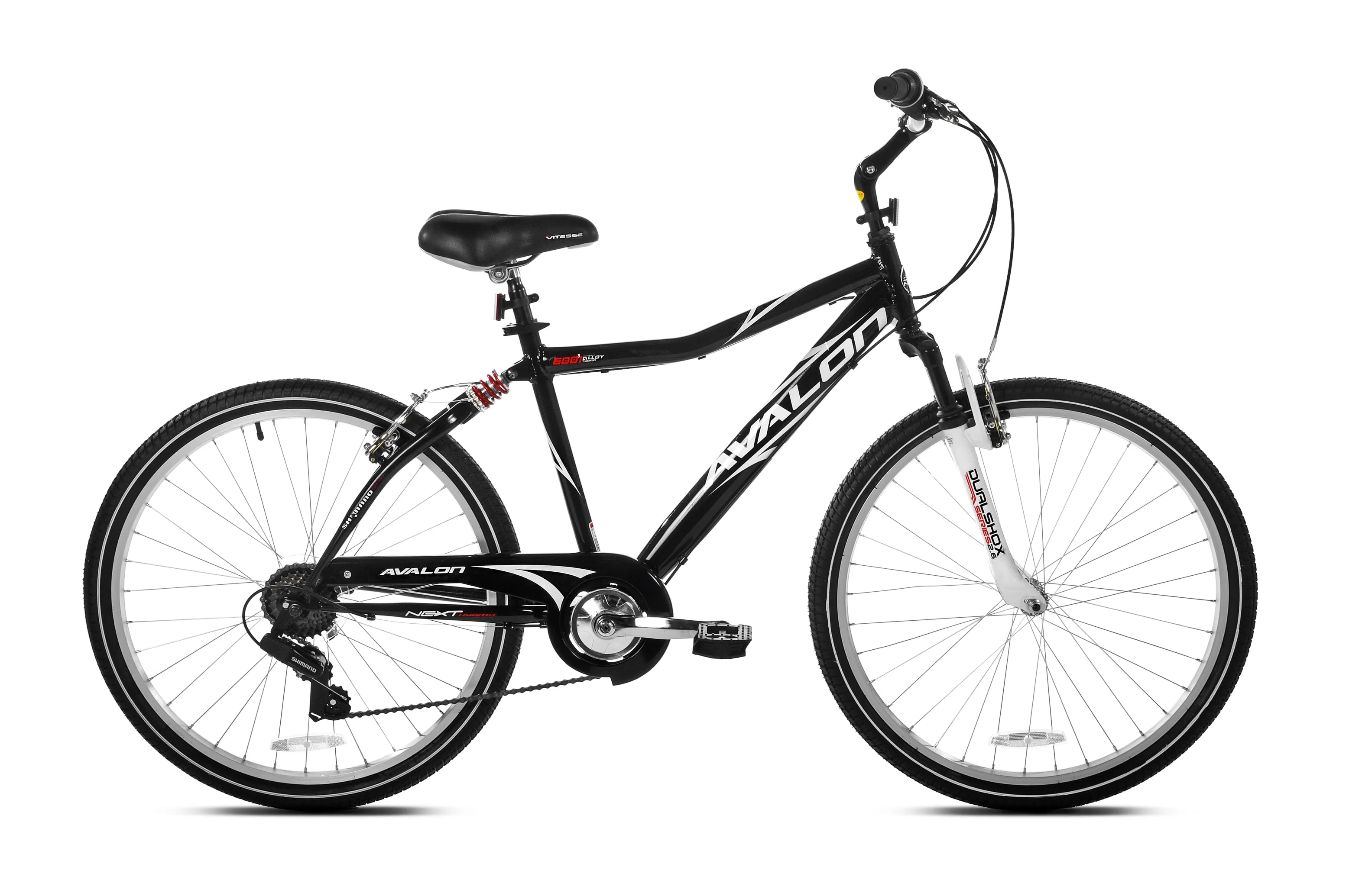 Bicycle 26 In. Avalon Comfort Men's Bike with Full Suspension, Black