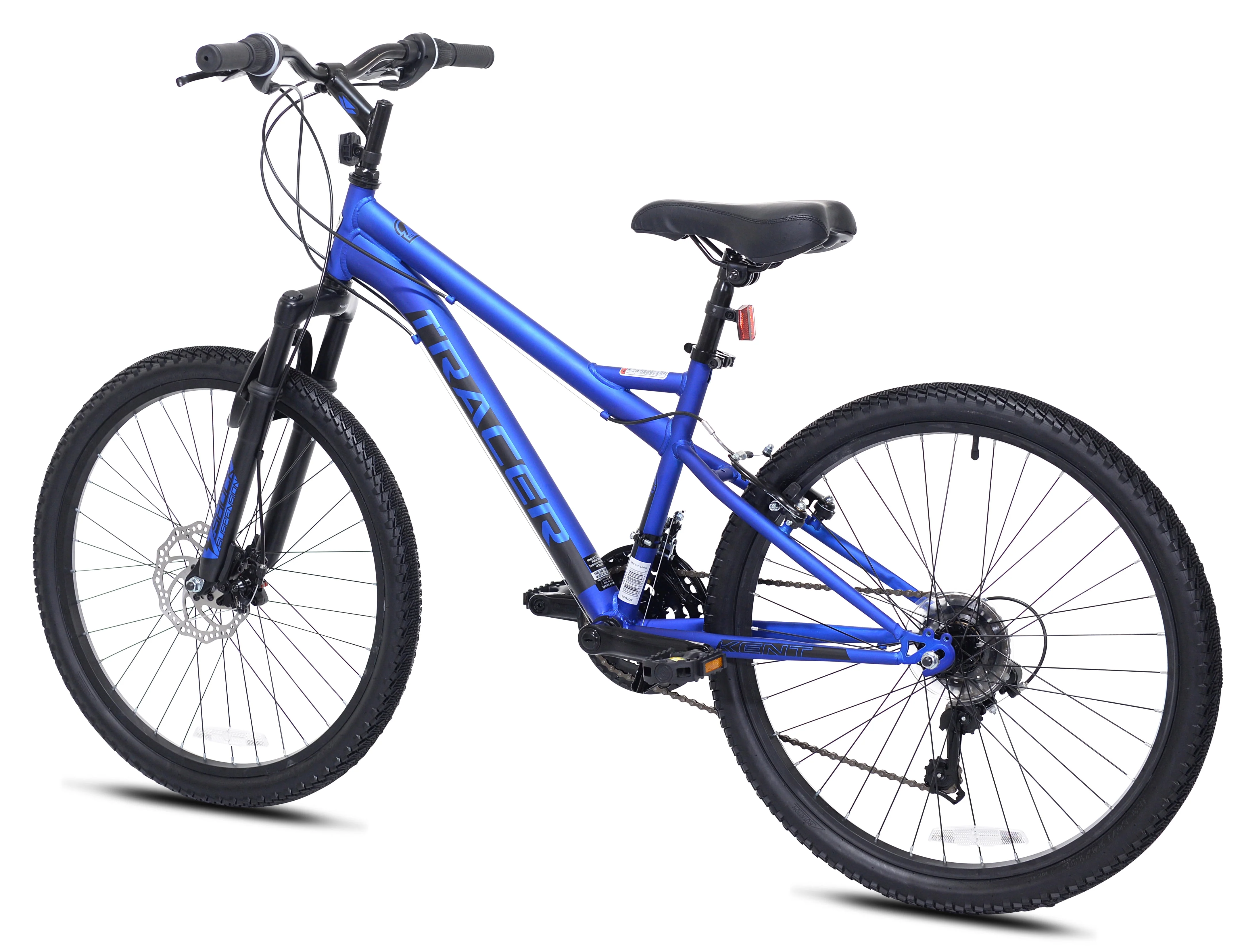 Kent Bicycles 24-inch Tracer Boy's 21 Speed Mountain Bike, Blue