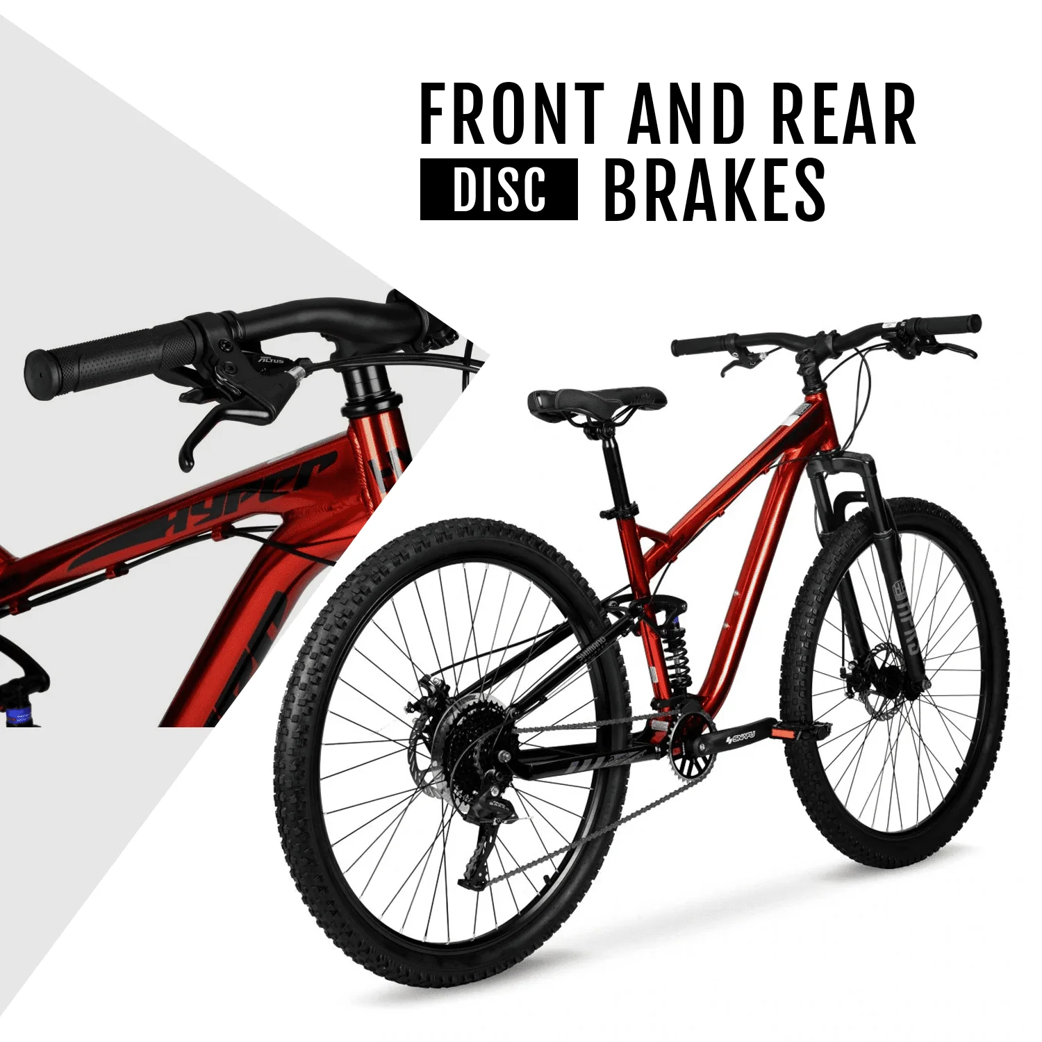 Bicycle Men's 29 In. Explorer Dual Suspension Mountain Bike, Red