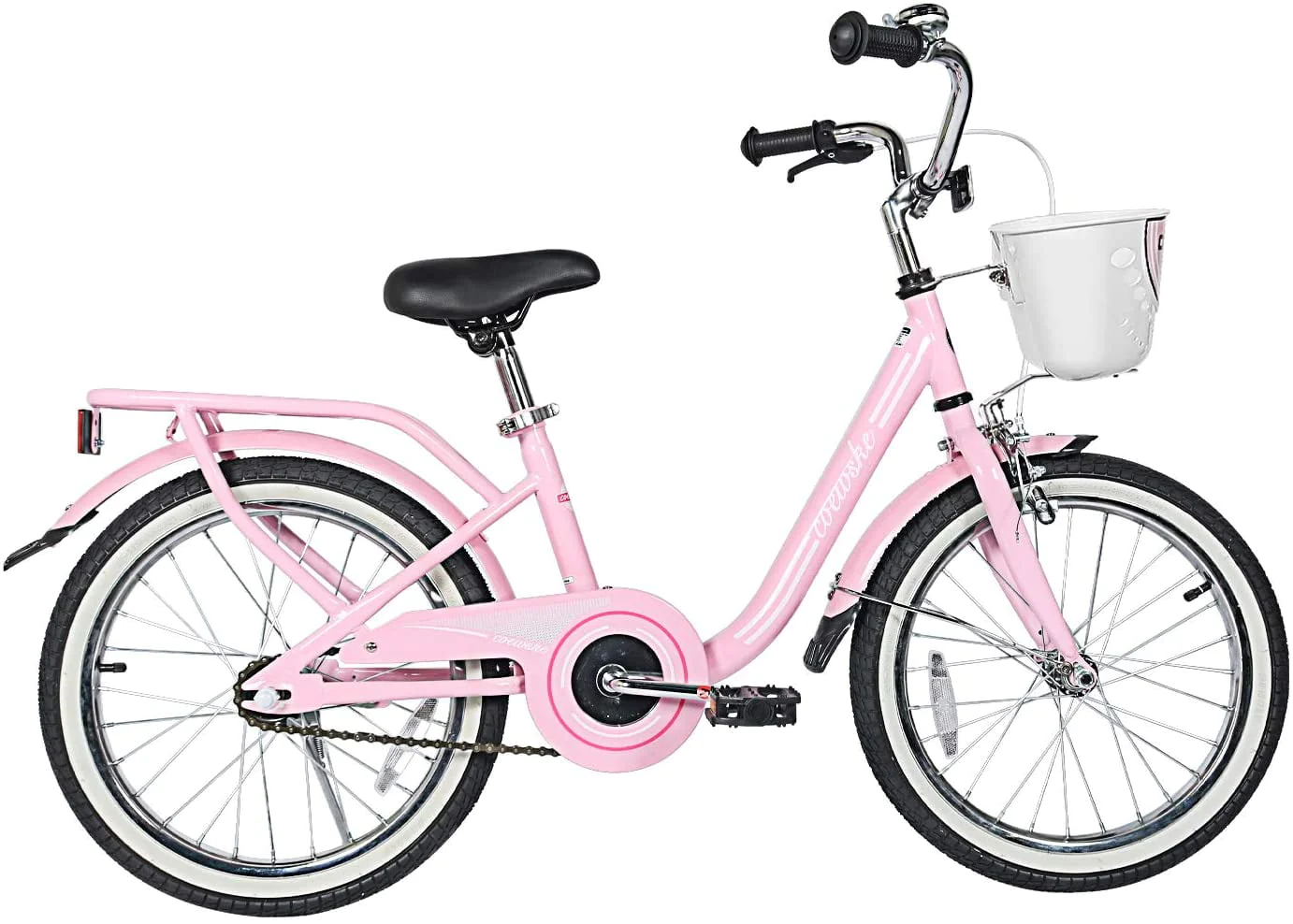 Coewske Kids Bike 18 inch Boys Girls Bicycle with Training Wheels, Pink