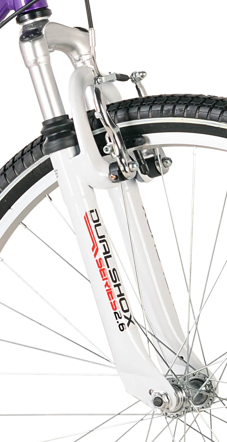 Bicycle 26 In. Avalon Comfort Women's Full Suspension Hybrid Bike, Purple