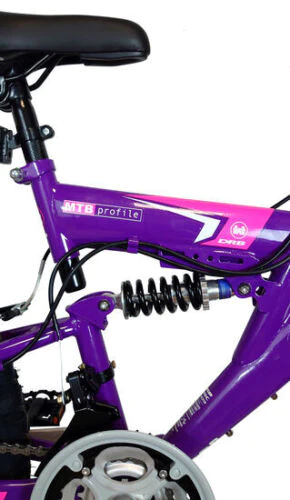 Dallingridge Chic MTB Girls Full Sus Mountain Bike 24" Wheel 6 Speed Purple