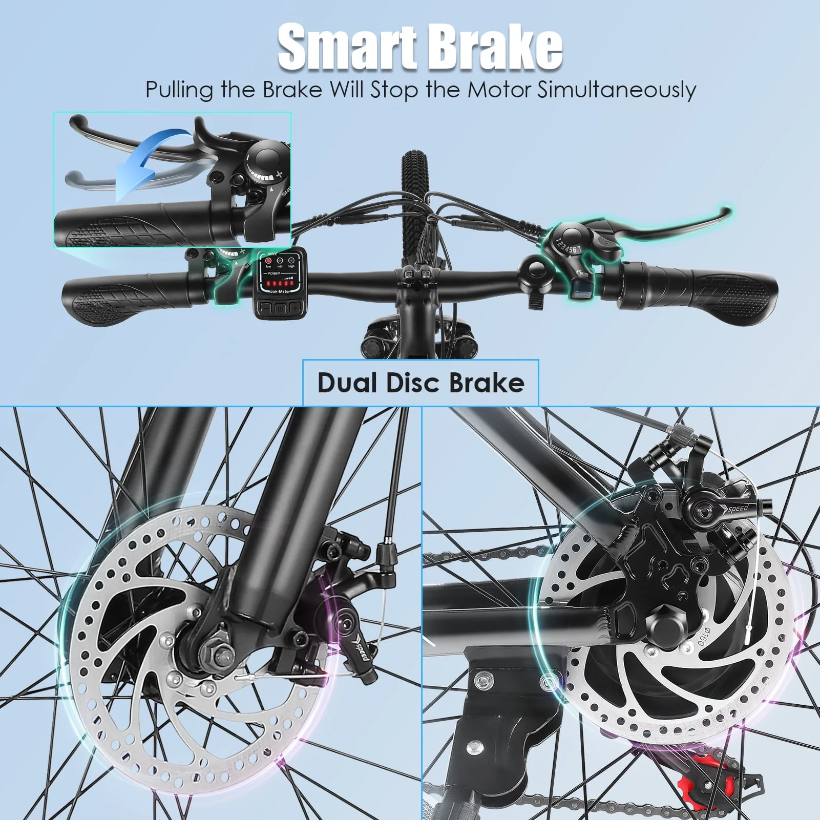 Elifine 500W Electric Bike for Adults, 26