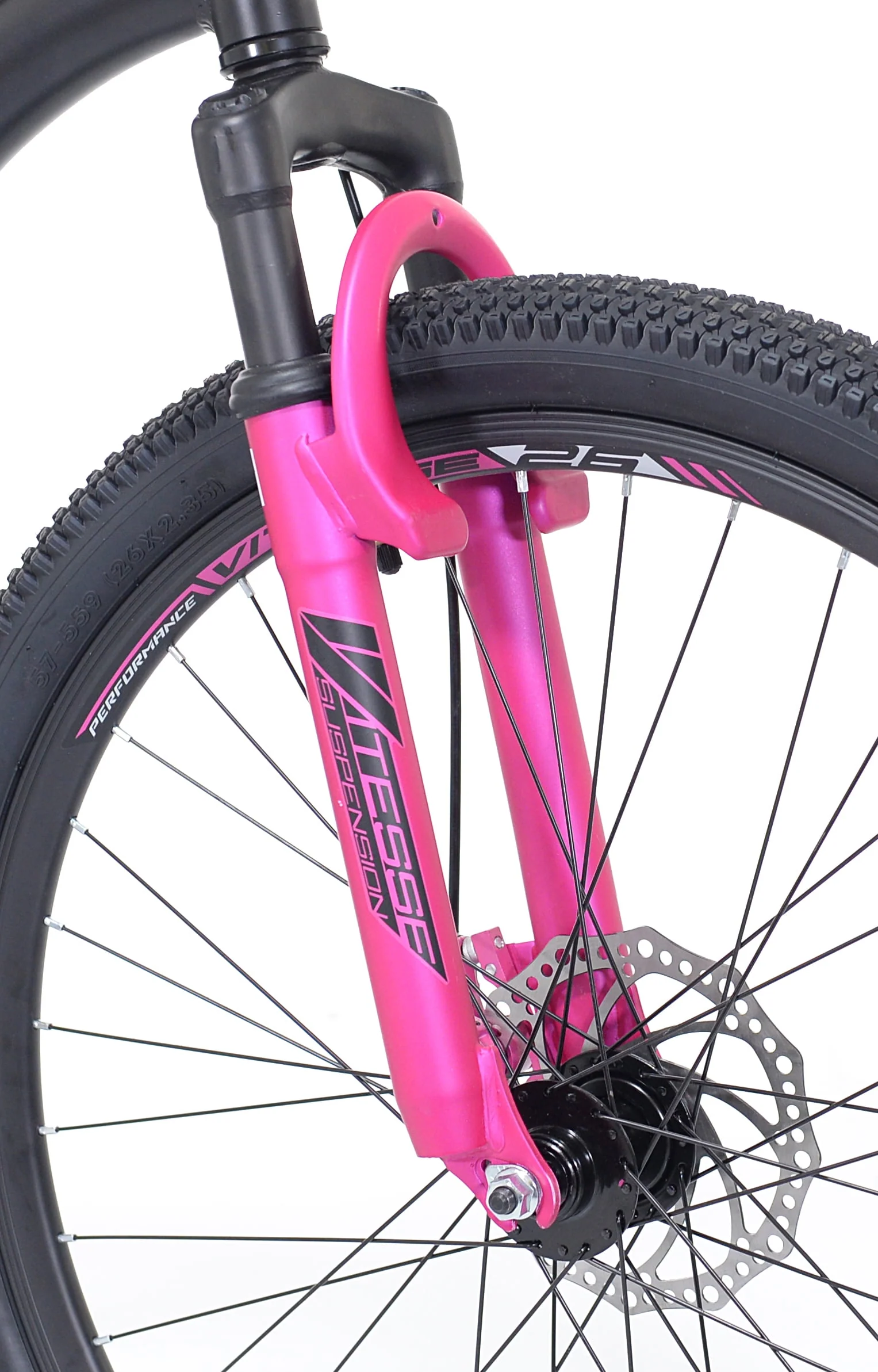 Genesis 26 In. Maeve Women's Mountain Bike, Black and Pink