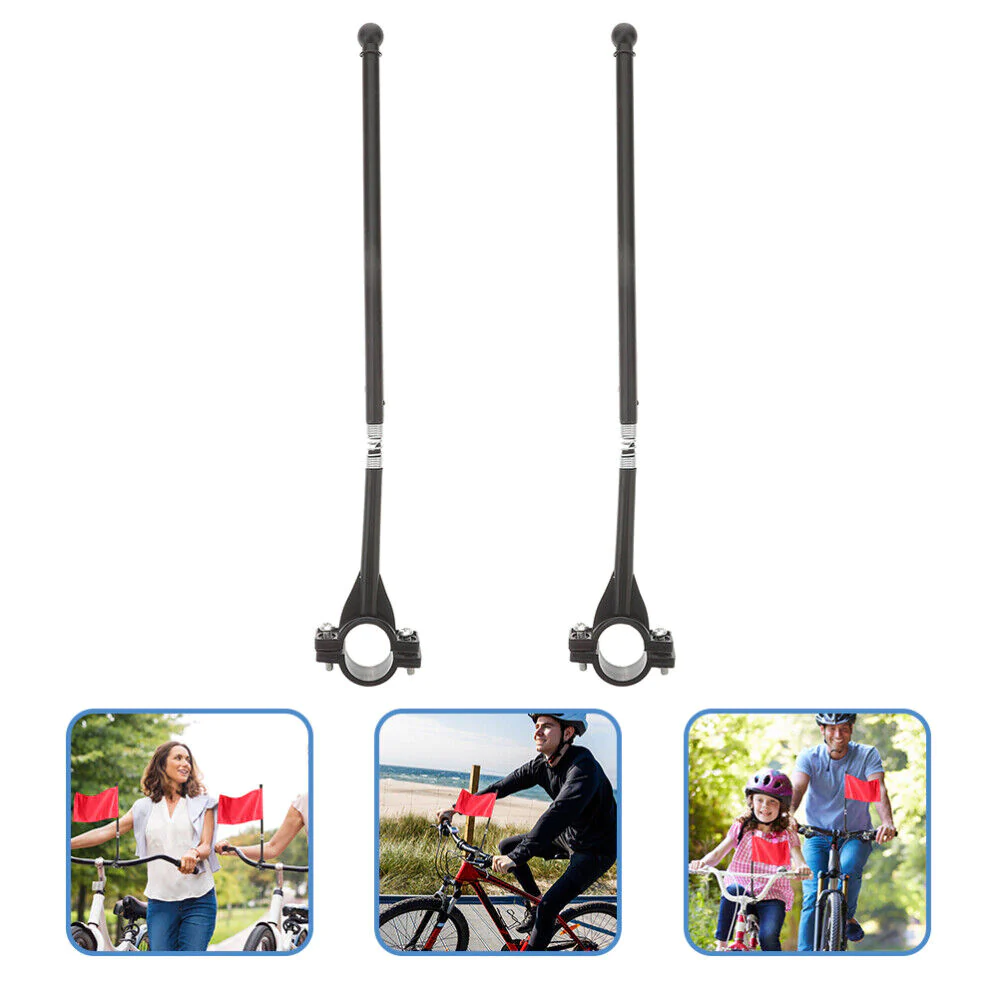 2 Pcs Bicycle Flagpole Stand Abs Child Kids Mounts Bike Display