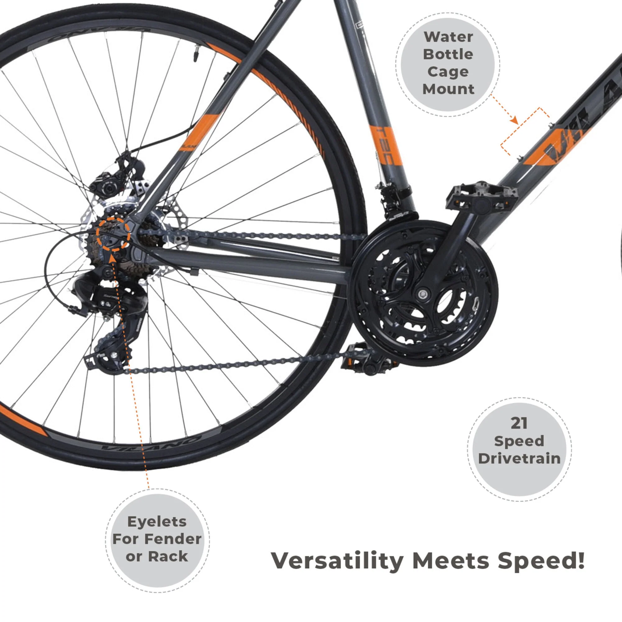 TUONO T20 Aluminum Road Bike 21 Speed Disc Brakes, 700c