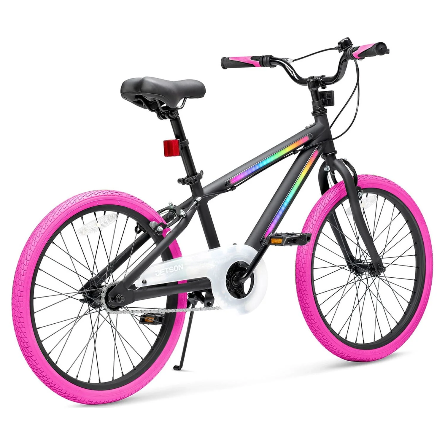 Jetson Light Rider X 20” Wheels Kids’ Light-up Unisex Bike, Ages 5 – 9, Includes Light-up Frame, Three Different Light Modes, Adjustable Handlebar, Seat height, Kids Bicycles, Pink