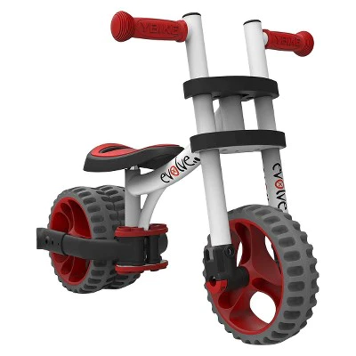 YBike Evolve 14" 3-in-1 Tricycle - Red/White