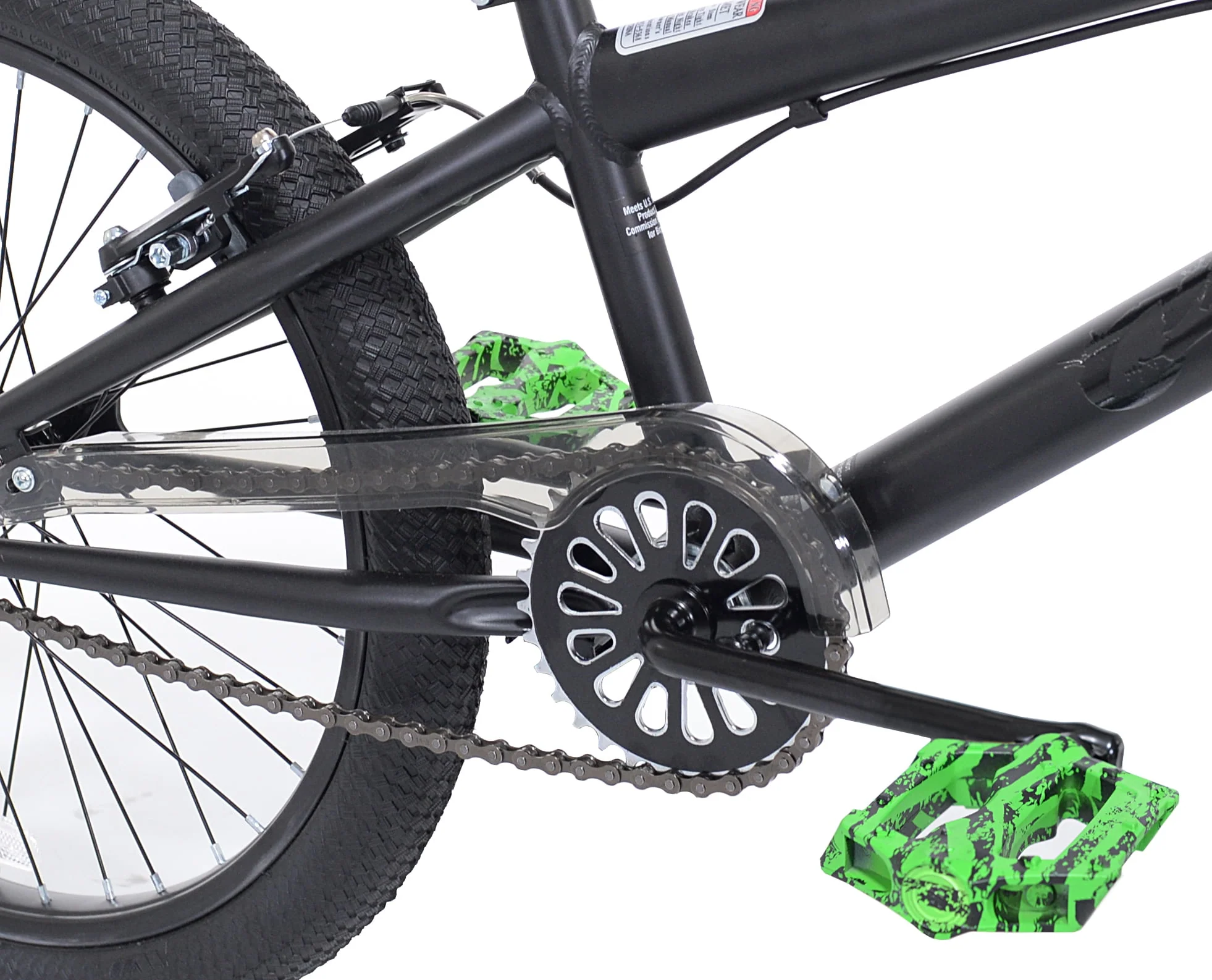 20 in. Chaos Boy's BMX Child Bicycle, Hydro Dip Matte Black