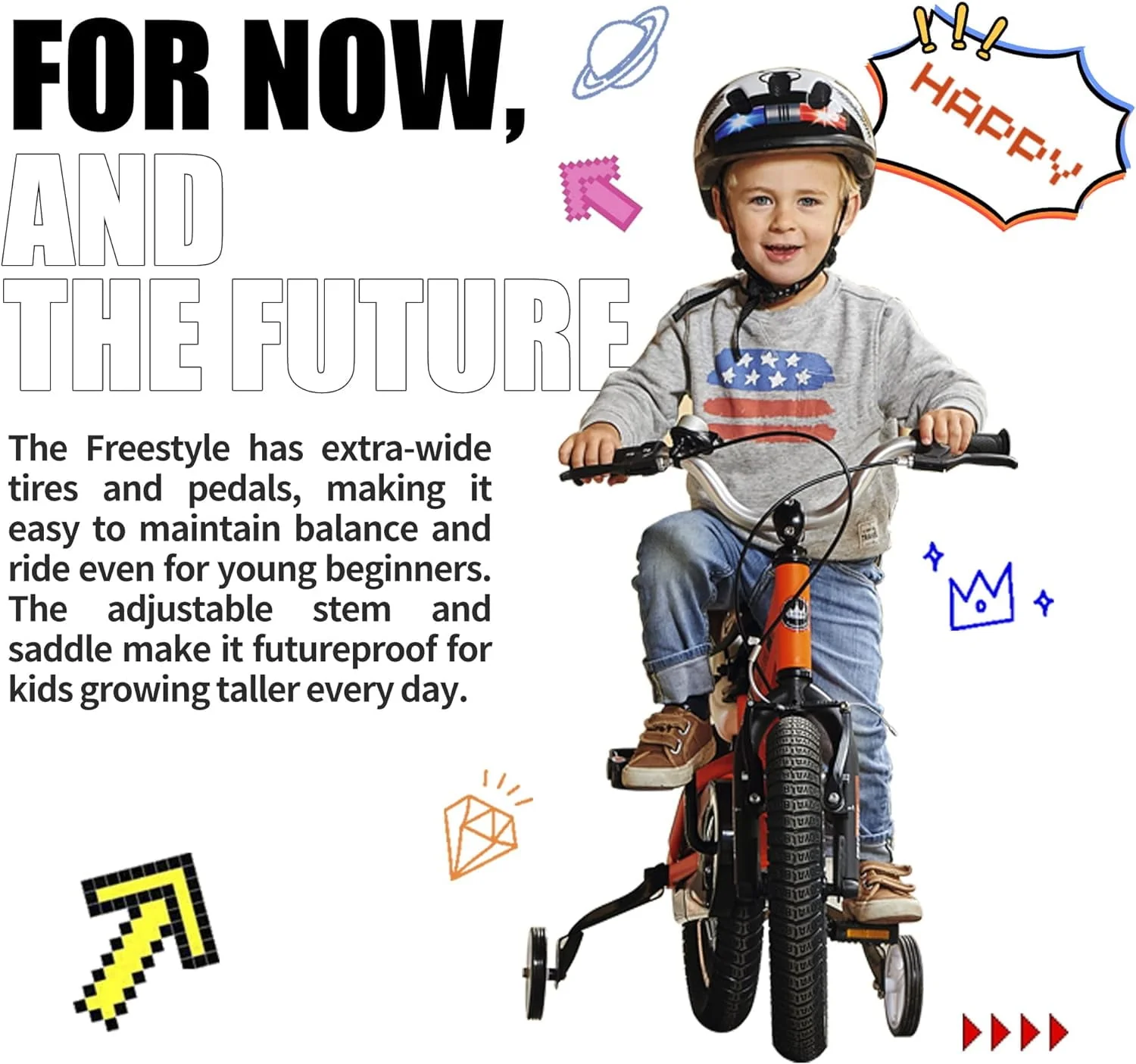 Royalbaby BMX Freestyle 12 inch Kid's Bike Blue with Two Hand Brakes