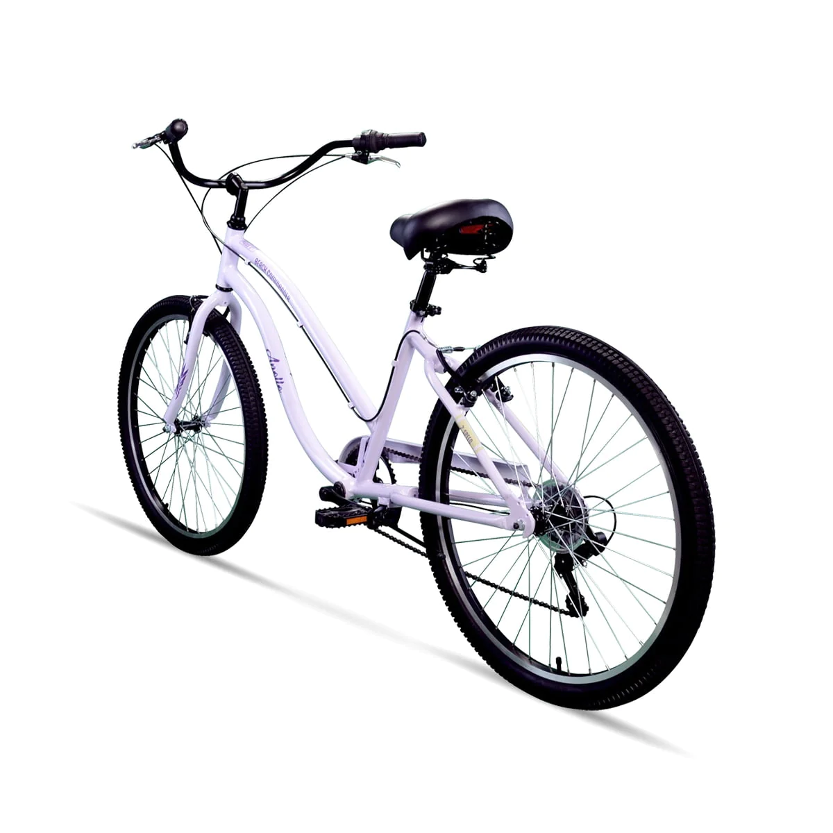 Apollo Beach Commander 26 inch, 7 Speed Cruiser Bike, Lavender