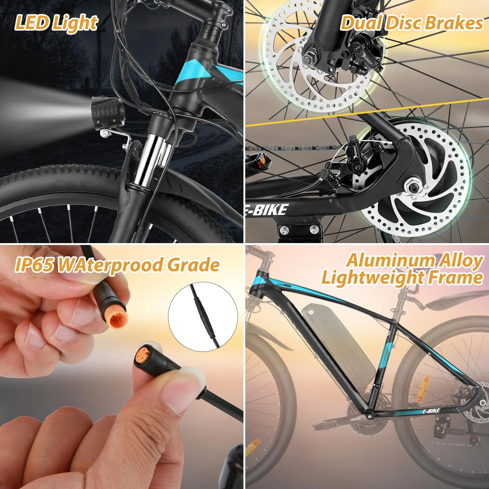 Elifine 500W Electric Bike for Adults, 27.5