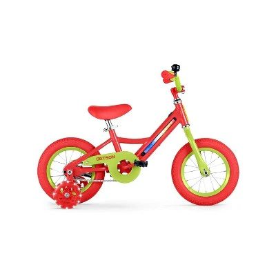 Jetson Light Rider 12" Kids' Light Up Bike - Red/Lime
