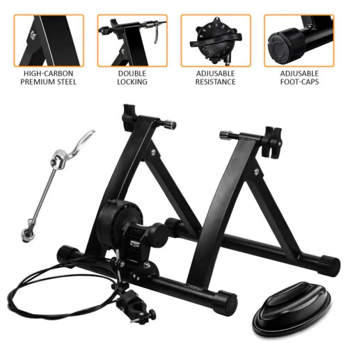 Indoor Exercise Bike Trainer Stand Portable Magnetic 6 Level Resistance Training