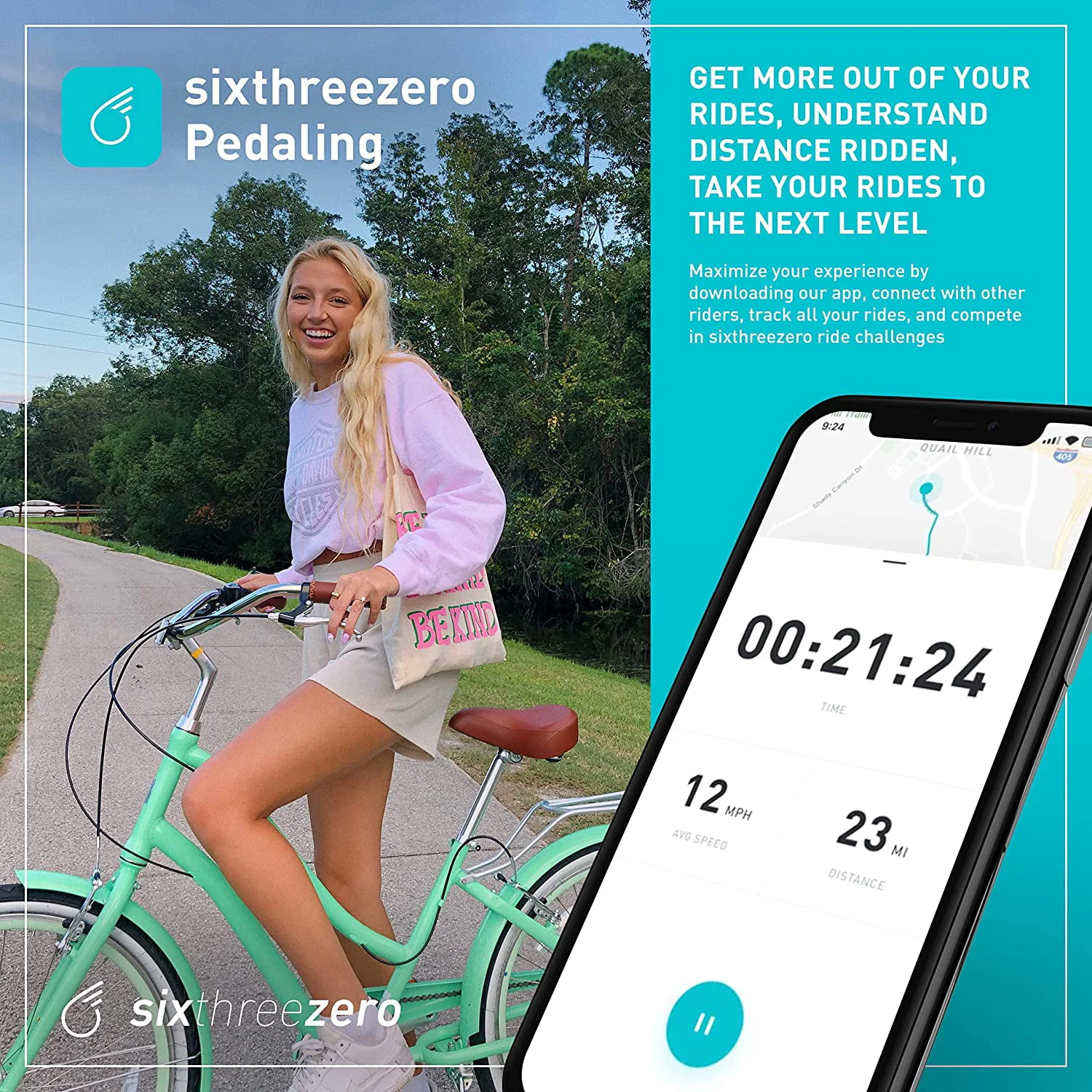 sixthreezero EVRYjourney Women's 7-Speed Step-Through Hybrid Cruiser Bicycle, 26