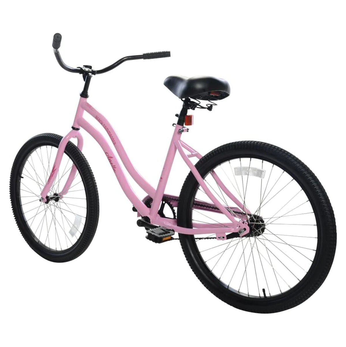 APOLLO Beach Commander, 24 In., Single Speed Cruiser Bike, Pink